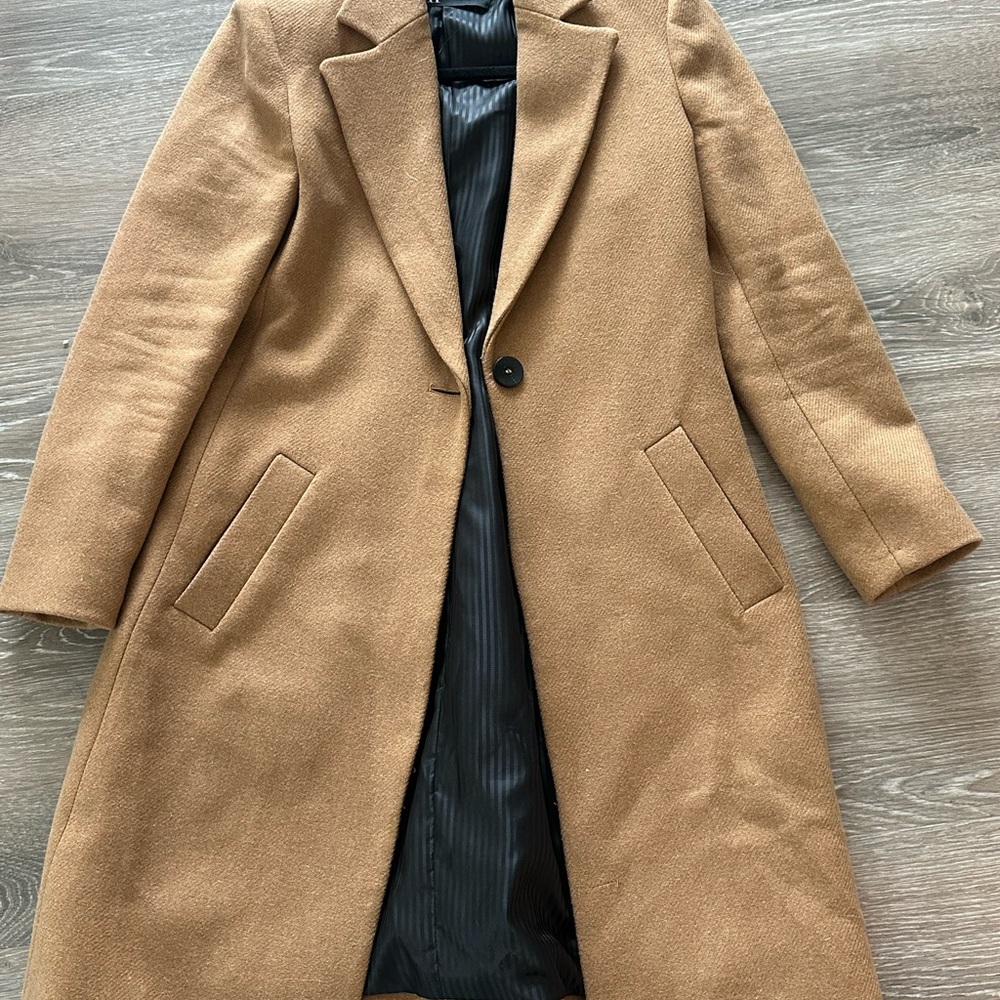 Zara size small brown wool coat